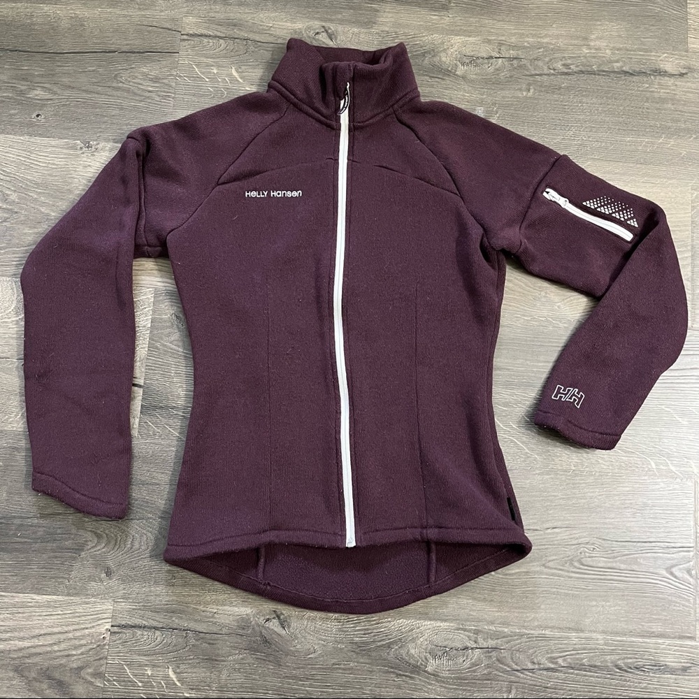 Helly Hansen Purple Sweater Zip Up Womens Medium